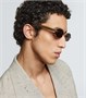 Овальные солнцезащитные очки Sardine Bottega Veneta, Gold-Gold-Grey 25623484
