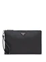 Prada сумка-клатч Re-Nylon с треугольным логотипом, черный 15691814