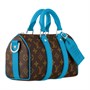 LOUIS VUITTON Сумка из лакированного полотна на плечо через плечо мужская синяя и коричневая 27972816