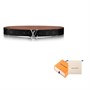 Мужской ремень Louis Vuitton, черный/коричневый 10443819