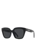 Квадратные солнцезащитные очки Monochroms, 56 мм CELINE, цвет Black 6760787