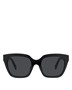Квадратные солнцезащитные очки Monochroms, 56 мм CELINE, цвет Black 6760787