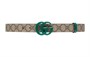 Ремень кожаный Gucci мужской, бежевый / зеленый 13903411