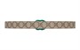Ремень кожаный Gucci мужской, бежевый / зеленый 13903411