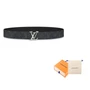 LOUIS VUITTON Кожаный ременный ремень из коровьей кожи шириной 4 см, Black 27972961