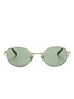 Saint Laurent Eyewear солнцезащитные очки 692 в овальной оправе, золотистый 15825303