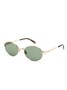 Saint Laurent Eyewear солнцезащитные очки 692 в овальной оправе, золотистый 15825303