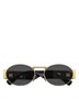 Овальные солнцезащитные очки Versace, 56 мм, золотой 19879313