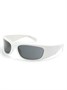 Prada Eyewear солнцезащитные очки с логотипом, белый 15670853