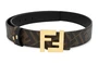 Кожаные ремни Fendi унисекс, коричневый 4510865