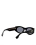 Fendi Овальные солнцезащитные очки Fendi Roma, 52 мм, черный 19900555