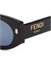 Fendi Овальные солнцезащитные очки Fendi Roma, 52 мм, черный 19900555