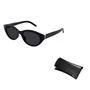 SAINT LAURENT Солнцезащитные очки овальной формы Eyewear Oval Frame, Black 28011752