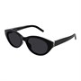 SAINT LAURENT Солнцезащитные очки овальной формы Eyewear Oval Frame, Black 28011752