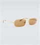 Прямоугольные солнцезащитные очки Gucci, золото 5937972