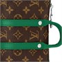 LOUIS VUITTON Мини-кепол из холста с кожаным брелоком Мужская зеленая сумка, Green 27973872