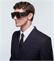 Солнцезащитные очки-оверсайз с узором gg Gucci, черный 5937533