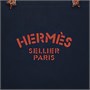 HERMES Холщовая сумка через плечо унисекс индиго и золотисто-коричневый 27947518