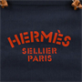 HERMES Холщовая сумка через плечо унисекс индиго и золотисто-коричневый 27947518