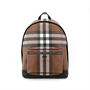 Burberry Кожаный рюкзак унисекс темный березовый коричневый с разноцветной клеткой 27896149