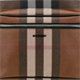 Burberry Кожаный рюкзак унисекс темный березовый коричневый с разноцветной клеткой 27896149
