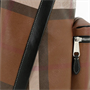 Burberry Кожаный рюкзак унисекс темный березовый коричневый с разноцветной клеткой 27896149