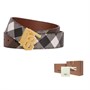 Ремень мужской Burberry, серо-черный / коричневый 14021085