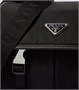 Сумка через плечо с отделкой из кожи Re-Nylon Prada, черный 25627684
