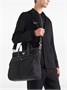 Prada сумка-тоут из ре-нейлона и сафьяновой кожи, черный 15692143