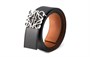 Мужской кожаный ремень LOEWE Anagram, Черный/коричневый (оригинальная коробка) 11423343