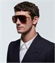 Солнцезащитные очки в оправе-маске Gucci, коричневый 5938604