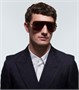 Солнцезащитные очки в оправе-маске Gucci, коричневый 5938604