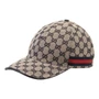 Бейсболка original gg canvas baseball hat with web 'beige blue' Gucci, синий 21095516