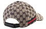 Бейсболка original gg canvas baseball hat with web 'beige blue' Gucci, синий 21095516