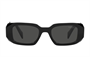 PRADA Прямоугольные солнцезащитные очки, Black 28008237