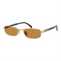 PRADA Прямоугольные солнцезащитные очки в оправе, Black 28008225