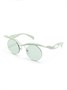 Prada Eyewear солнцезащитные очки в круглой оправе, зеленый 15670106