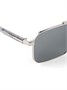 Prada Eyewear солнцезащитные очки с прямоугольной оправой и двойной перемычкой, серебристый 15670921