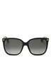 Квадратные солнцезащитные очки, 57 мм Gucci, цвет Black 6761809