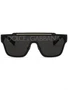 Dolce & Gabbana Eyewear солнцезащитные очки в квадратной оправе с логотипом, черный 15662643