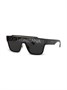 Dolce & Gabbana Eyewear солнцезащитные очки в квадратной оправе с логотипом, черный 15662643