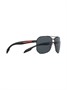 Prada Eyewear солнцезащитные очки-пилоты Linea Rossa, черный 15671055