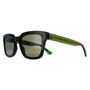 Прямоугольник мужской и зеленый с красными полосками зеленый gg0001sn Gucci, черный 11159970