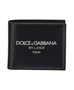 Складной кожаный кошелек с логотипом Dolce & Gabbana, черный 12396076