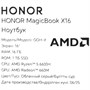 16" Ноутбук HONOR MagicBook X16 AMD 2025 серый 5633159
