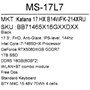 17.3" Ноутбук MSI Katana 17 HX B14WFK-214XRU черный 5629076