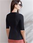Футболка из трикотажа в широкий рубчик D49.105