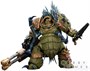 Фигурка JoyToy. Warhammer 40,000: Death Guard Blightlord Terminator 1 with Reaper Autocannon and Bubotic Blades 192677
