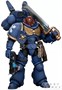 Фигурка JoyToy. Warhammer 40,000: Ultramarines Jump Pack Intercessors Sergeant with Plasma Pistol and Power Sword 148195