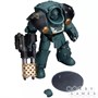 Фигурка JoyToy. Warhammer 30,000: Sons of Horus Tartaros Terminator Squad Terminator with Heavy Flamer and Chainfist 148197